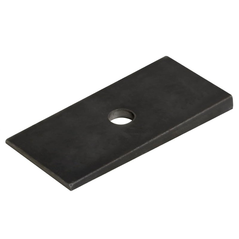 eoere 4 PCS 3 Degree Pinion Angle Metal Shim Beveled Washers, Suspension Leaf Spring Shim Kit, Underpinning Wedges, Tapered Wedges, Size: 5" x 2-3/8" - Image 3